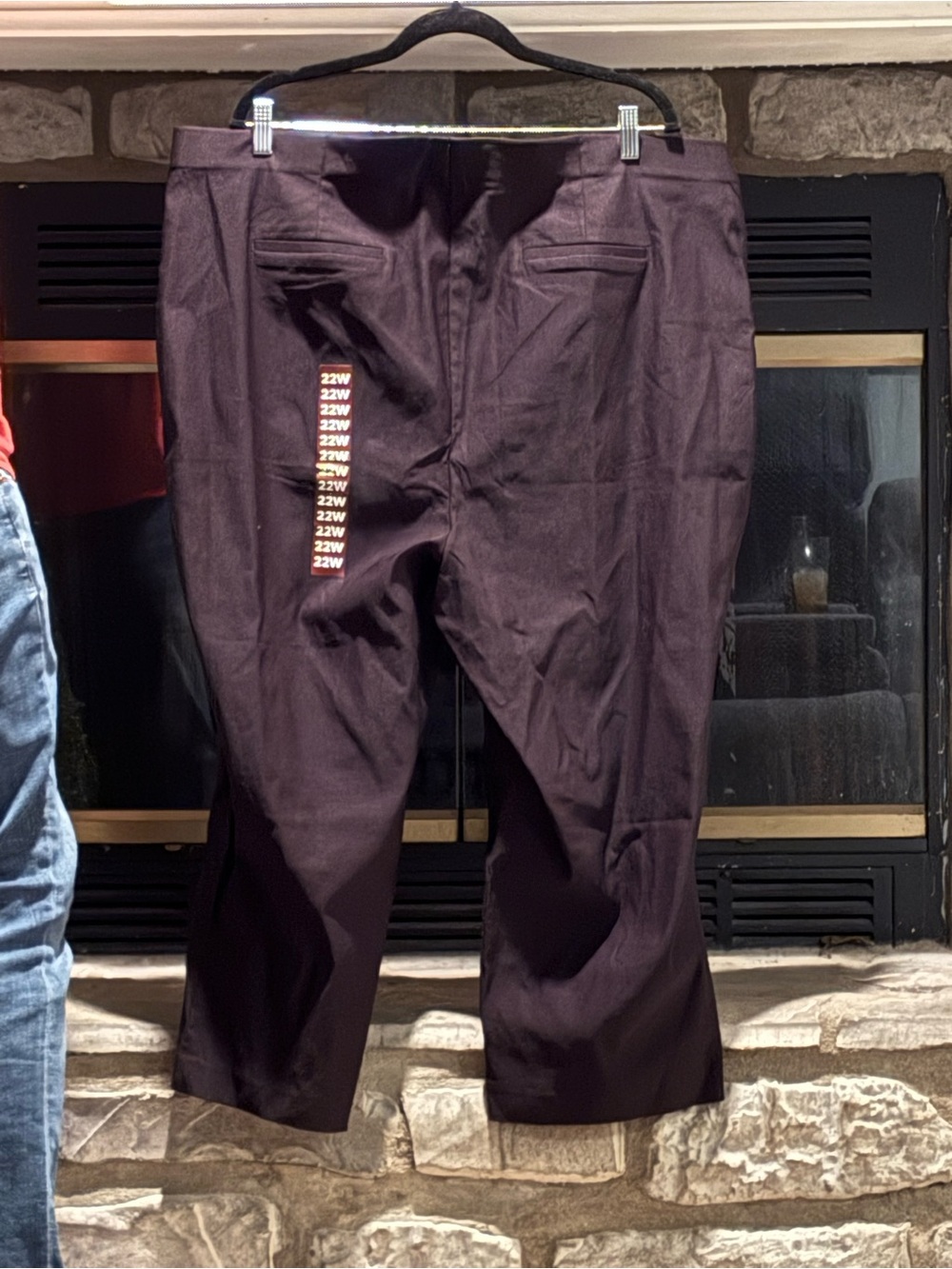 Women's Cropped Dress Pants in Deep Purple - Picture 2 of 3